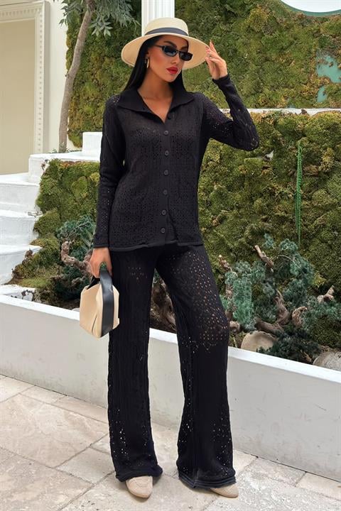 Odette Openwork Trouser Set 9934