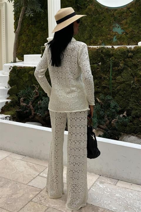 Odette Openwork Trouser Set 9934