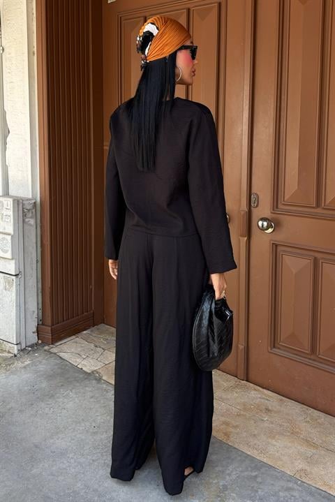 Front Thin Cord Detail and Double Leg Trouser Suit 10180