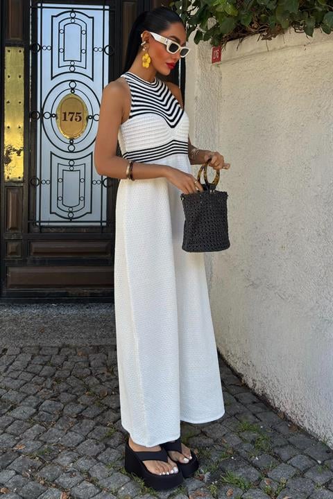 Roba Striped Long Knit Dress 2858