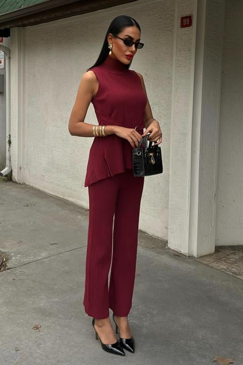 Rose High Collar Corduroy Suit 9946