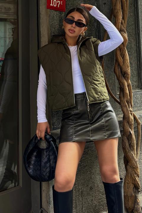 Sveta Quilted Puffer Vest 5144 -08