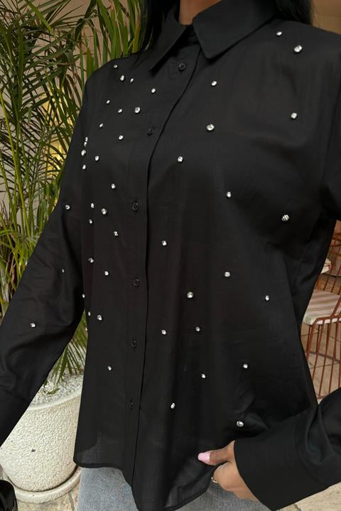 Stone-Padded Voile Shirt 3443