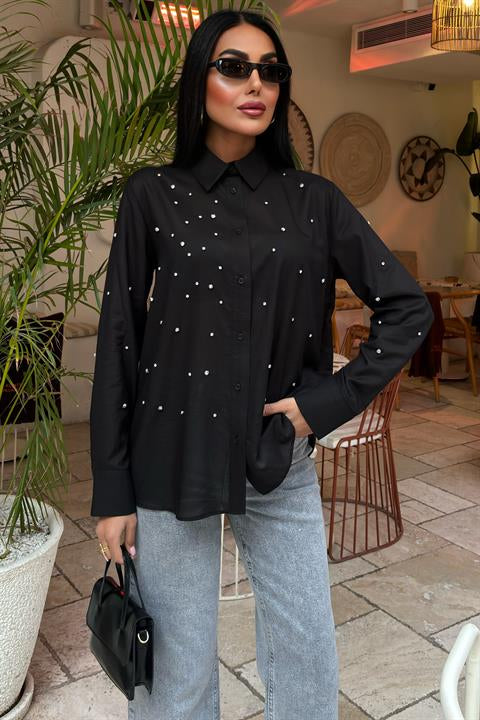 Stone-Padded Voile Shirt 3443