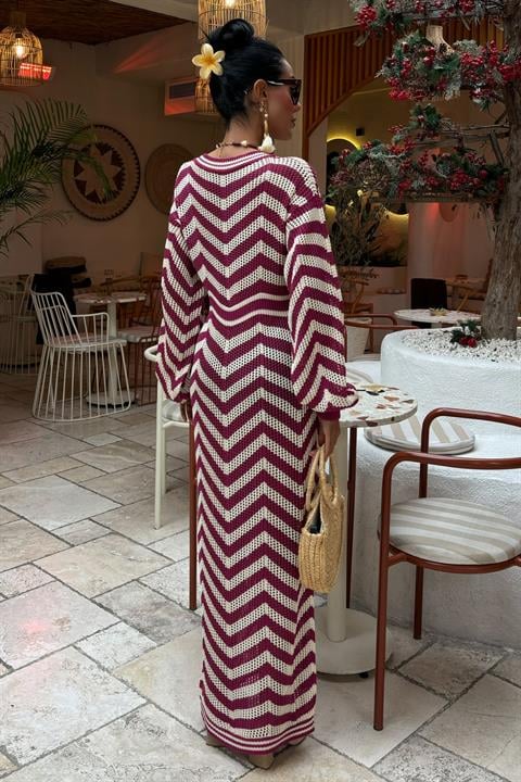 Slit Detailed Knit Dress 2855