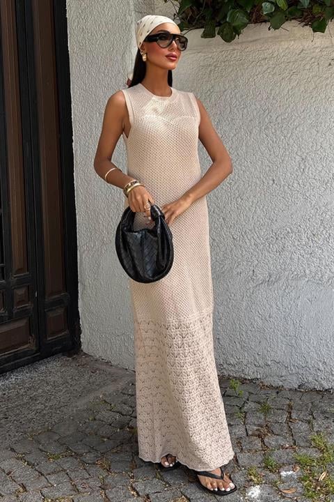 Afro Openwork Maxi Dress 2796