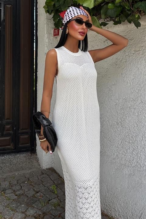 Afro Openwork Maxi Dress 2796