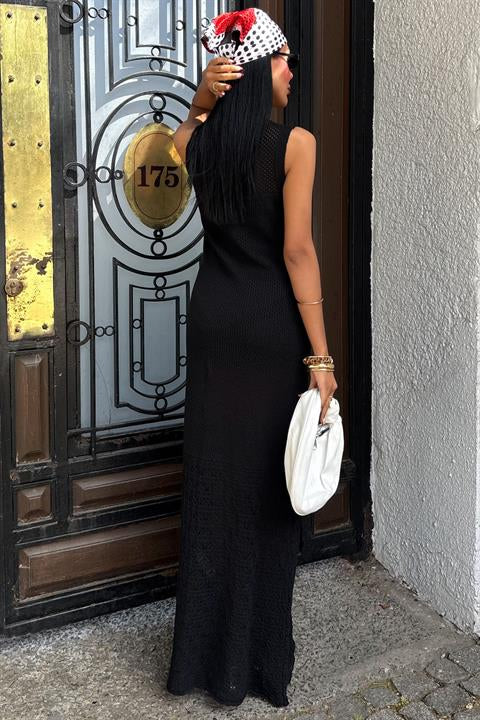 Afro Openwork Maxi Dress 2796