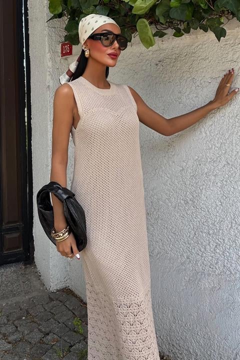 Afro Openwork Maxi Dress 2796