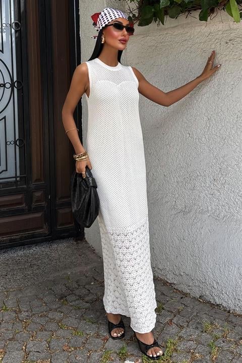 Afro Openwork Maxi Dress 2796