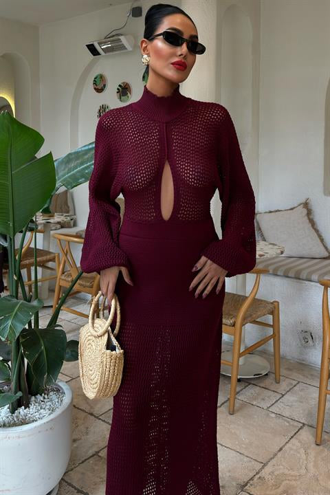 Openwork Knitwear Dress 2854