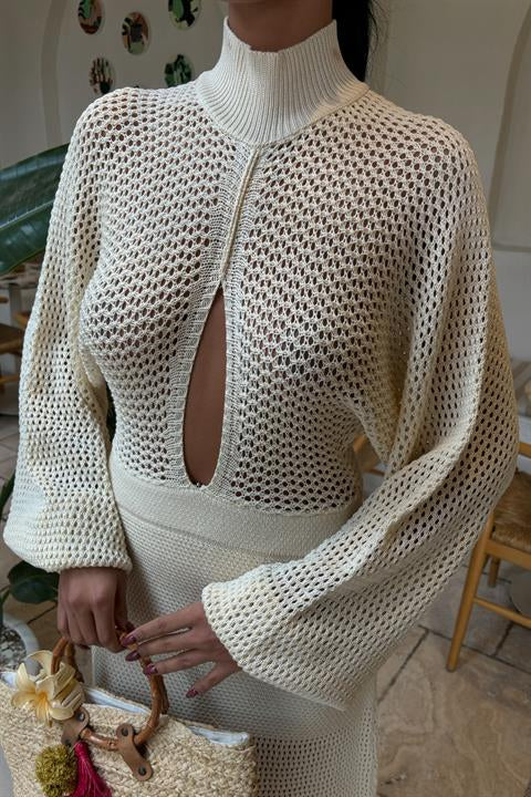 Openwork Knitwear Dress 2854