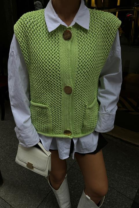 Openwork Knitwear Vest 5175