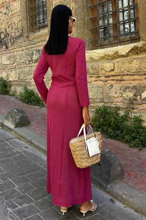 Openwork V-Neck Dress 2851