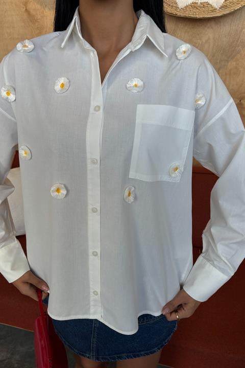 Alicia Daisy Embroidered Shirt 3389-08
