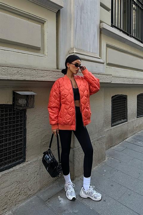 Alisa Oversize Quilted Bomber Jacket 7058 -08