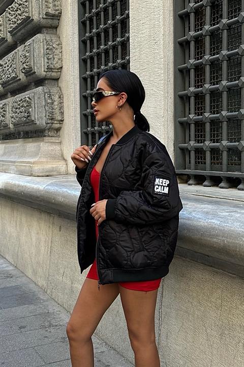 Alisa Oversize Quilted Bomber Jacket 7058 -08