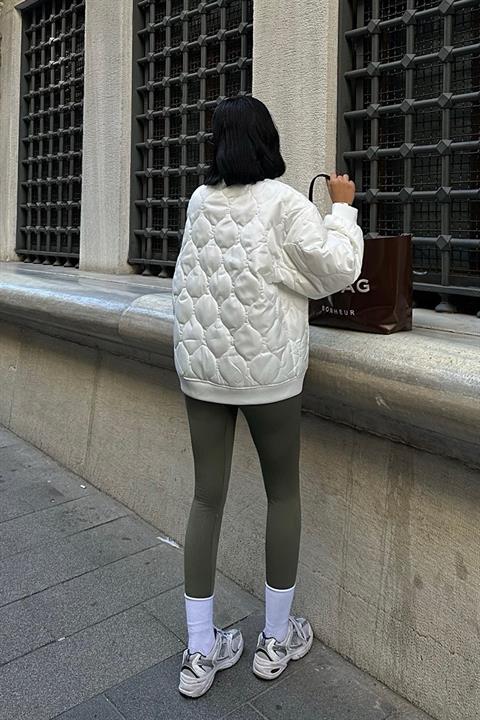 Alisa Oversize Quilted Bomber Jacket 7058 -08