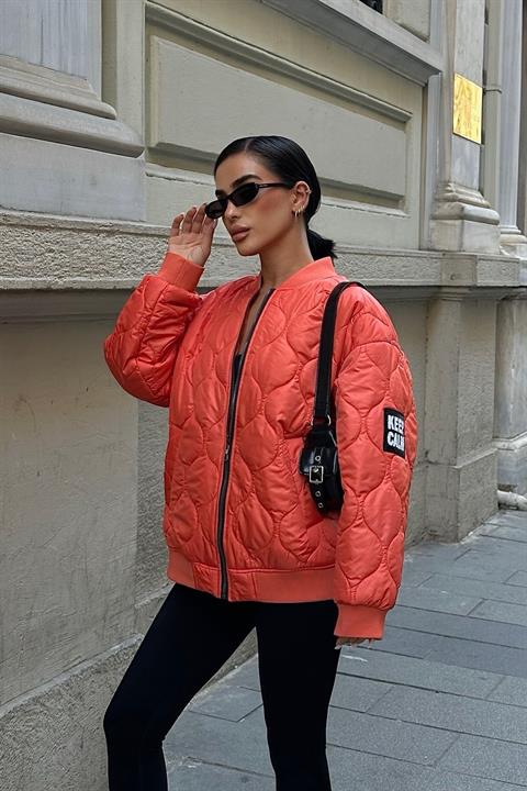 Alisa Oversize Quilted Bomber Jacket 7058 -08