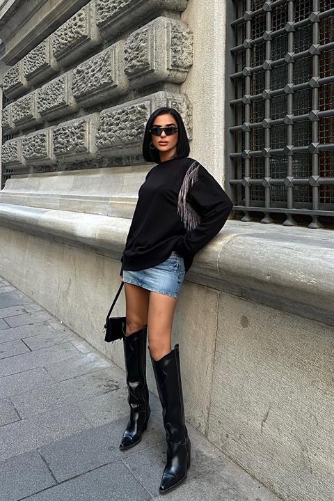 Angelina Metallized Pendulum Sweatshirt 8048 -08
