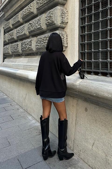 Angelina Metallized Pendulum Sweatshirt 8048 -08