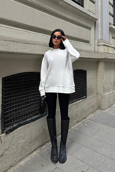 Angelina Metallized Pendulum Sweatshirt 8048 -08