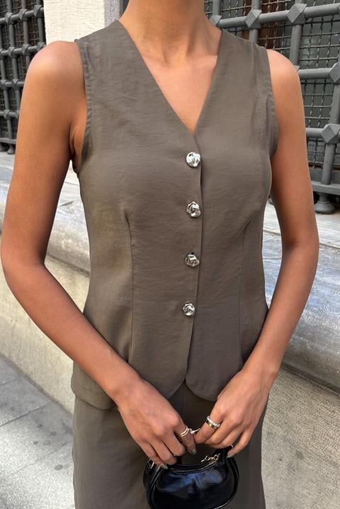 Lace-Up Vest Plazza Trouser Modal Set 10202-08