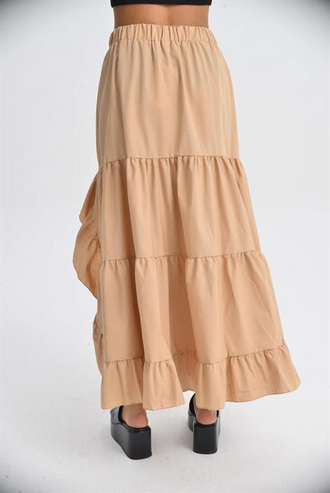 Audrey Ruffled Slit Detail Skirt 4037