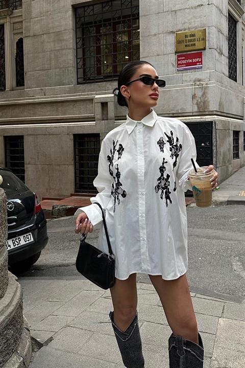 Bailey Lace Embroidered Shirt 3386-08