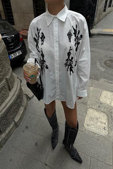 Bailey Lace Embroidered Shirt 3386-08