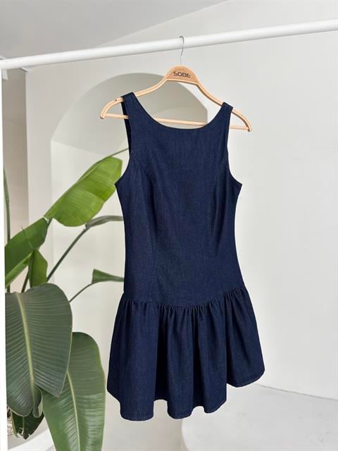 Balloon Skirt Tencel Mini Dress 2887