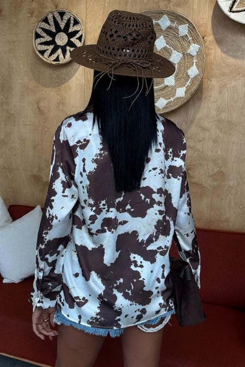 Tie Dye Patterned Chanel Satin Shirt 3467