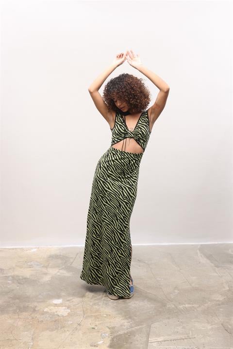 Bellatrix Cut Out Jacquard Dress 2677-8