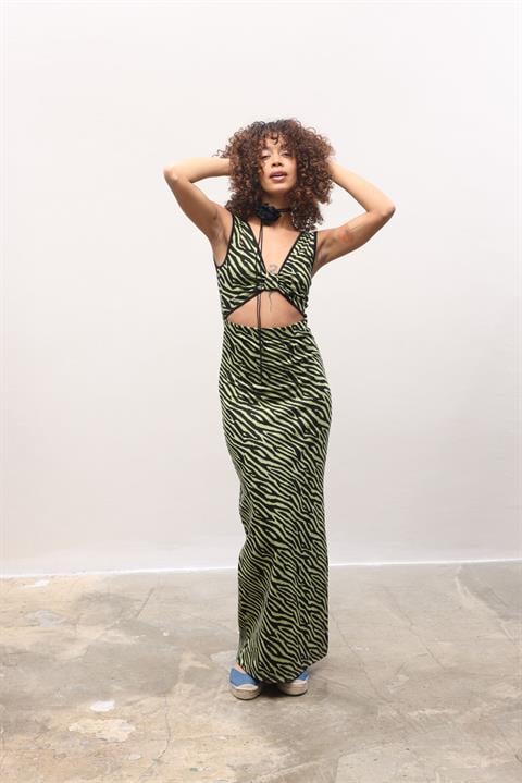 Bellatrix Cut Out Jacquard Dress 2677-8