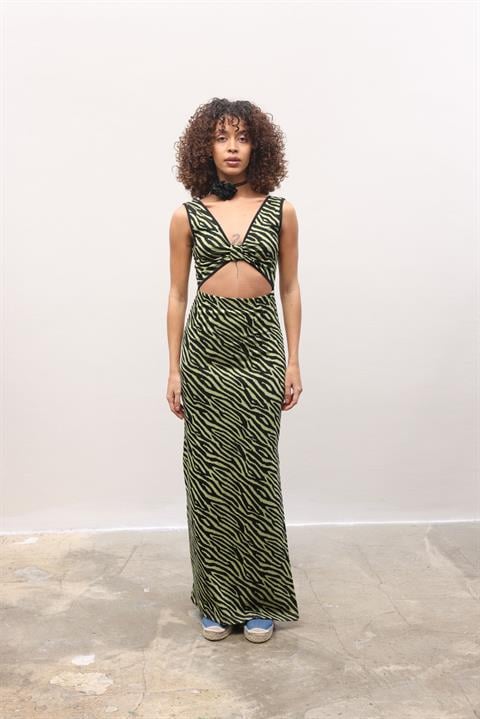 Bellatrix Cut Out Jacquard Dress 2677-8