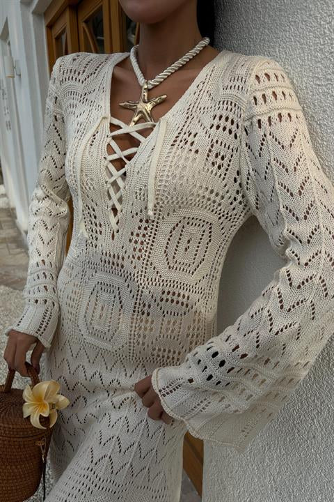 Birit Detailed Openwork Dress 2838