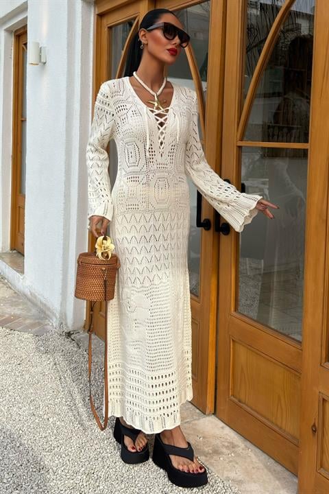 Birit Detailed Openwork Dress 2838