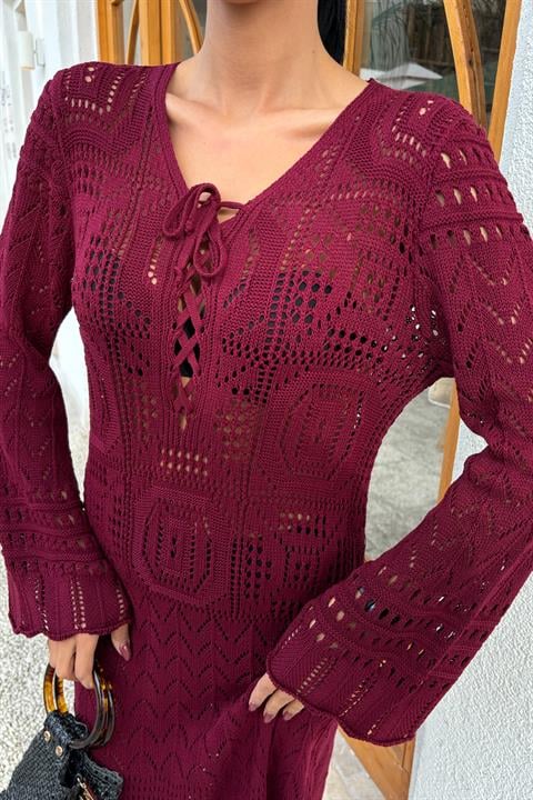 Birit Detailed Openwork Dress 2838