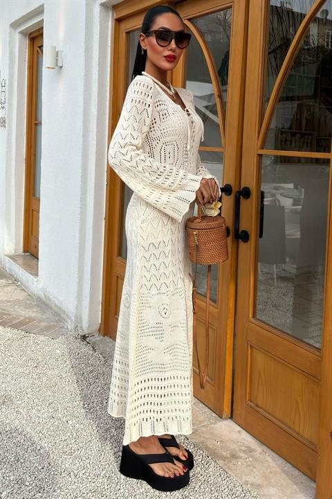 Birit Detailed Openwork Dress 2838