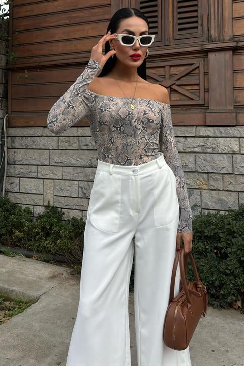 Wide Leg Palazzo Trousers 0080