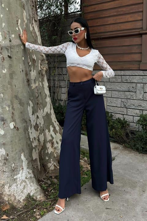 Wide Leg Palazzo Trousers 0080