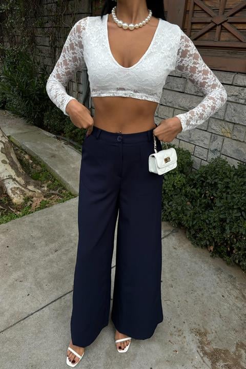 Wide Leg Palazzo Trousers 0080