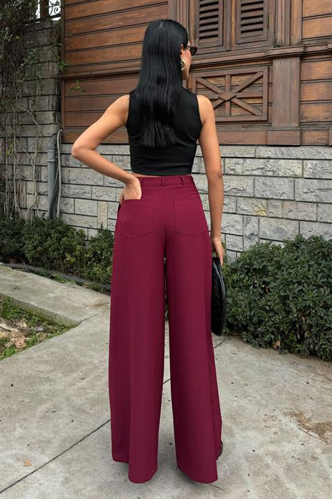 Wide Leg Palazzo Trousers 0080