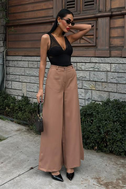 Wide Leg Palazzo Trousers 0080