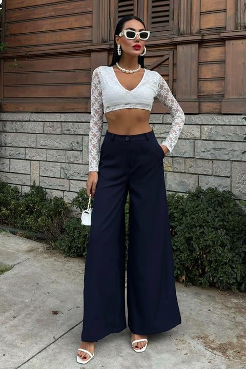 Wide Leg Palazzo Trousers 0080