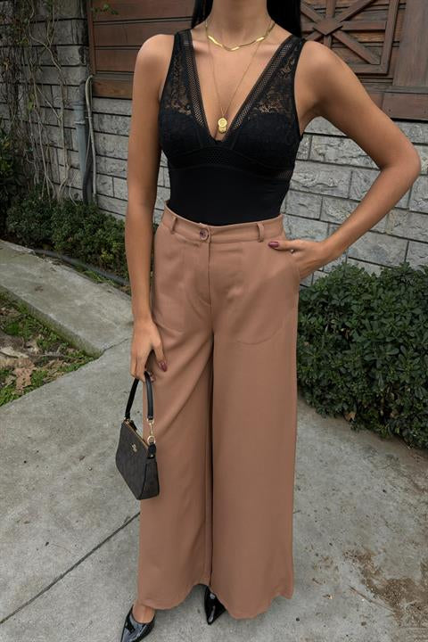 Wide Leg Palazzo Trousers 0080