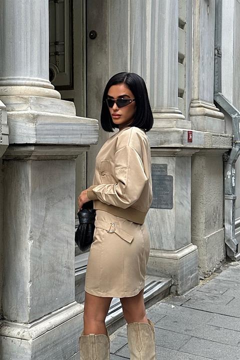 Brooke Ribbed Mini Skirt Set 9941