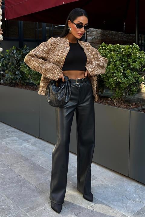 Centre Sequined Bomber Jacket 6107