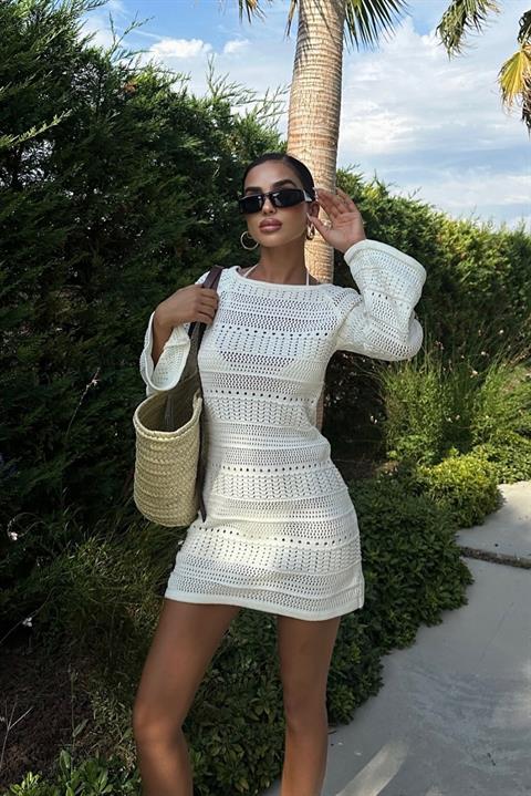 Daisy Crochet Mini Dress 2560-01
