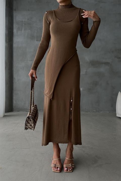 Dasha Button Detailed Midi Suit 9475-23